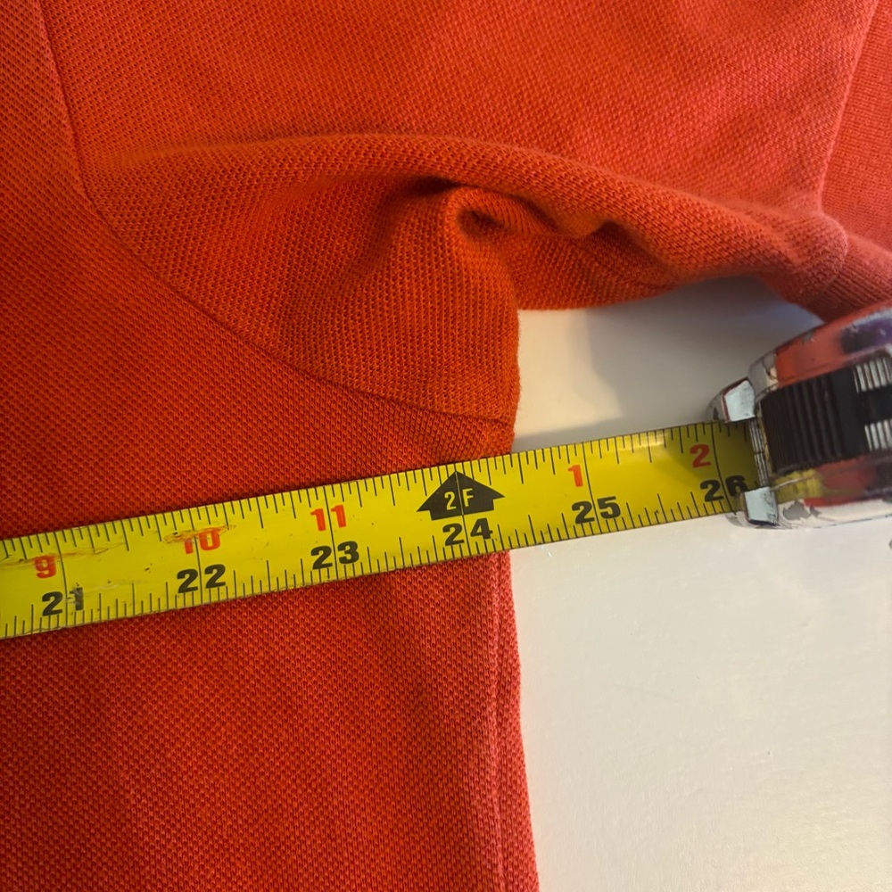 LACOSTE Mens Regular Fit Polo Shirt Size 8 Orange Cotton - Picture 6 of 7